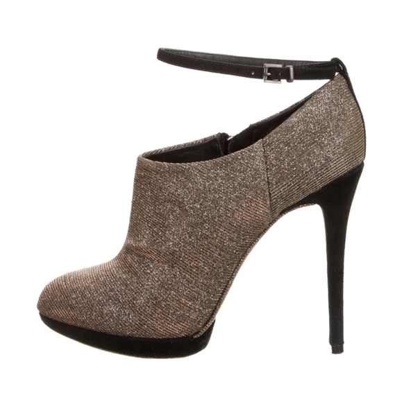 "Fruitera" metallic glitter ankle booties heels - Picture 2 of 7